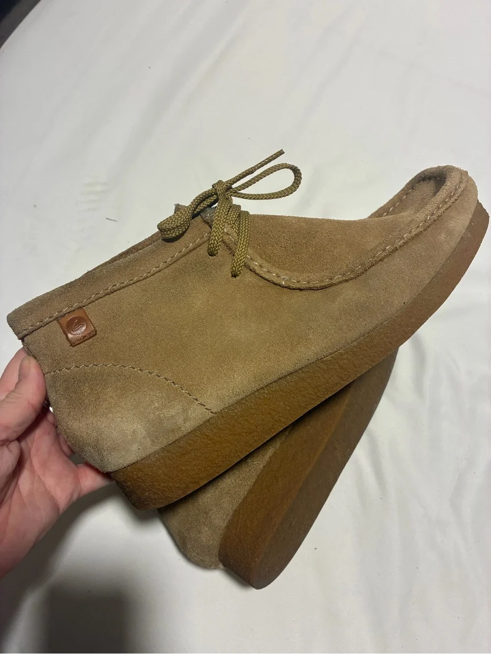 Men's Suede Clarks Boots - Tan Brown Suede Loafers